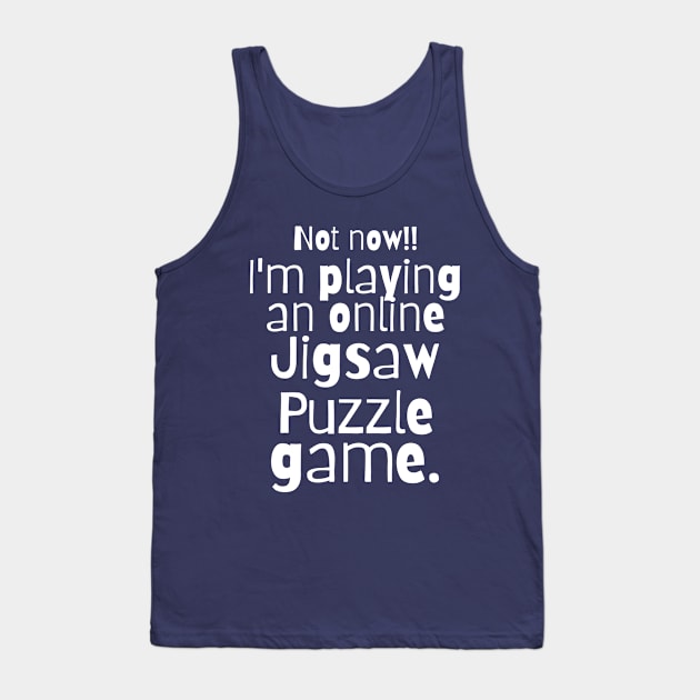 Online Jigsaw Puzzle Game Tank Top by Mey Designs
